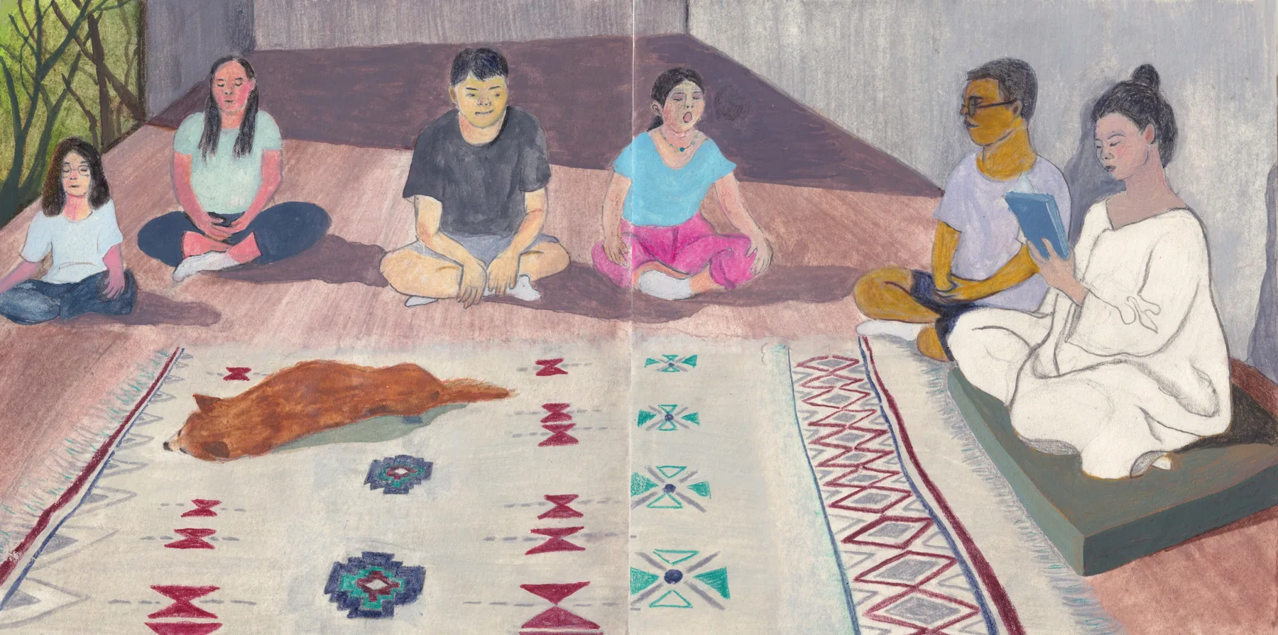 Spread — sitting together
